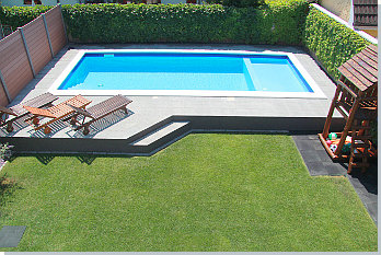 Villa Neitzer Sifok (Plattensee) mit privat pool (schwimmbad) - Schwimmbad